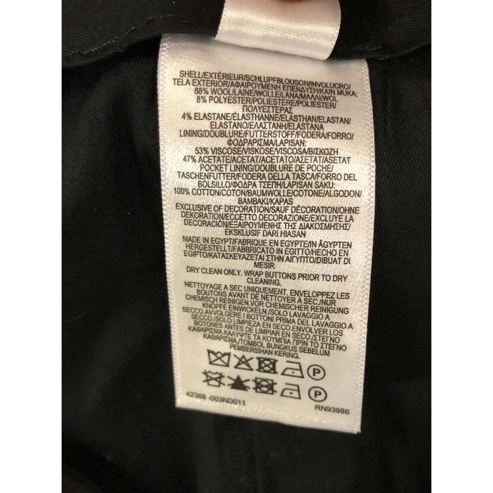 Brooks Brothers Dress Pants Men 42x30 Black Traditional Wool Blend Flat Front